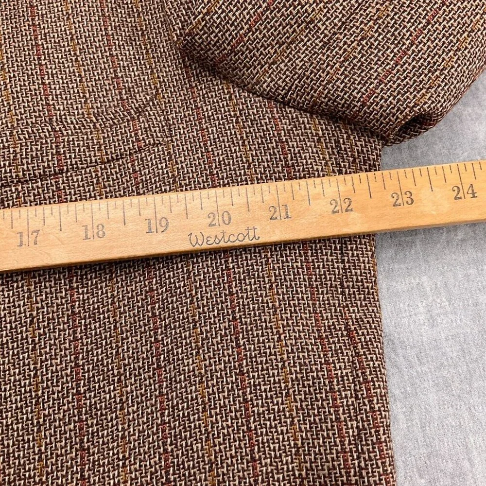 JB Blazer Men 44‎ Brown Rust Stripe Polyester Knit Classic Career Jacket 60s VTG